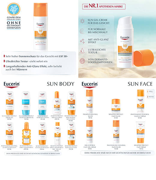 EUCERIN Napvédő gél-krém olaj Contr.Anti-Gl.Eff.LSF50+, 50 ml