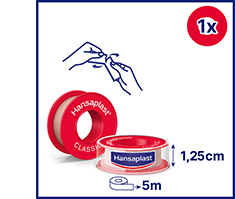 HANSAPLAST Klasszikus rögzítő gipsz 1,25 cm x 5 m, 1 db