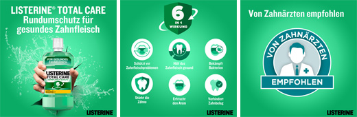 LISTERINE Total Care ínyvédő szájvíz, 600 ml