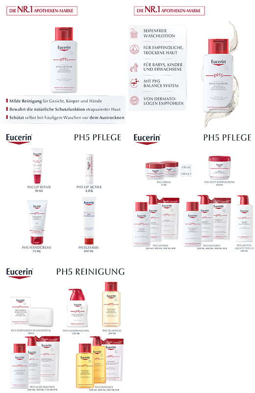 EUCERIN pH5 mosakodólotion érzékeny bőrre, 200 ml