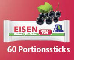 EISEN DIREKT plusz C-vitamin+folsav+B12 por, 60 db