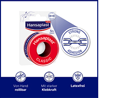 HANSAPLAST Klasszikus rögzítő gipsz 2,5 cm x 5 m, 1 db