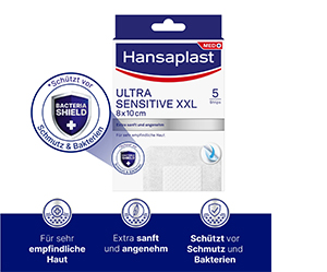 HANSAPLAST Ultra érzékeny sebkötszer 8x10 cm XXL, 5 db
