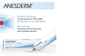 ANESDERM 25 mg/g + 25 mg/g krém + 2 tapasz, 5 g