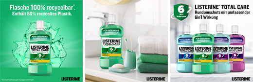 LISTERINE Total Care ínyvédő szájvíz, 600 ml