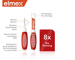 ELMEX Interdentális kefe ISO 2 méret 0,5 mm piros, 8 db