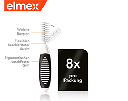 ELMEX Interdentális kefe ISO 8-as méret 1,5 mm fekete, 8 db