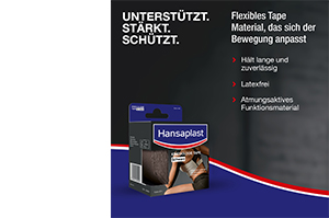 HANSAPLAST Sport kineziológiai szalag 5 cmx5 m fekete, 1 db