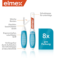 ELMEX Interdentális kefék ISO 3 méret 0,6 mm kék, 8 db