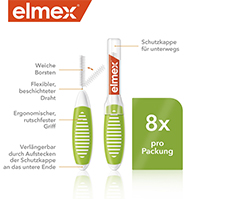 ELMEX Interdentális kefék ISO 5 méret 0,8 mm zöld, 8 db