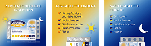 OLYGRIPPAL nap & éjszaka 500 mg/60 mg tabletta, 16 db