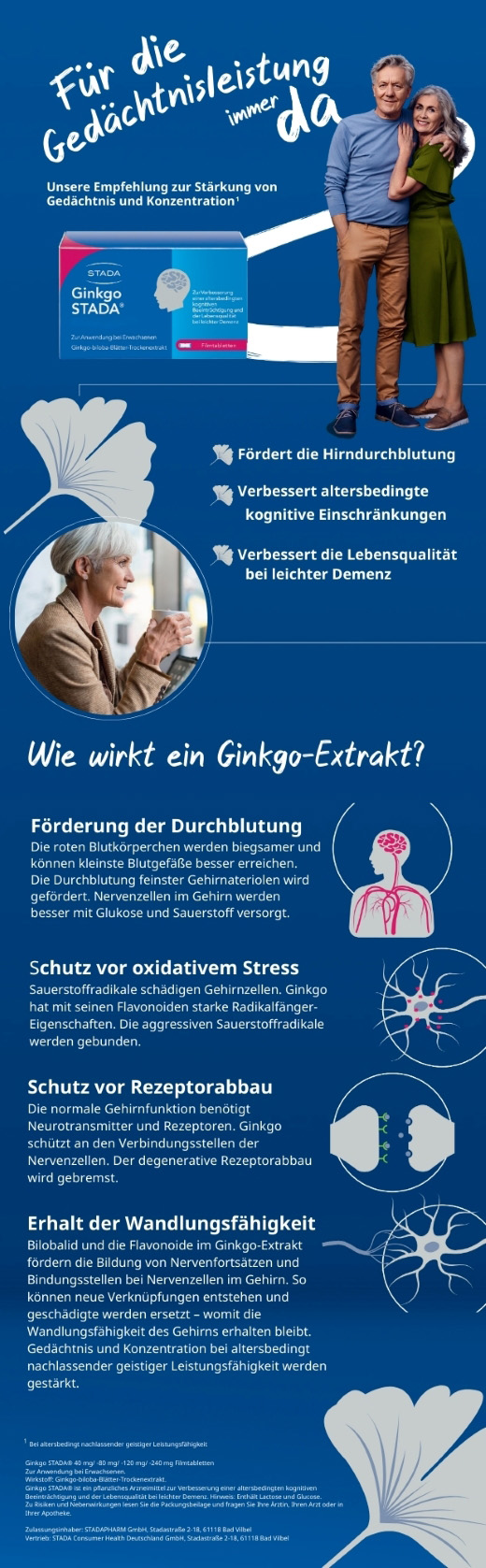 GINKGO STADA 40 mg filmtabletta, 120 db
