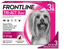 FRONTLINE Tri-Act cseppentős oldat 2-5 kg-os kutyáknak, 3 db