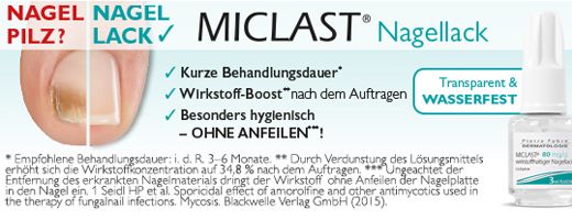 MICLAST 80 mg/g hatóanyag körömlakk, 2X3 ml