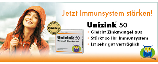 UNIZINK 50 bélsavmentes bevont tabletta, 10X100 db