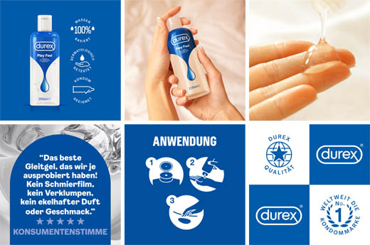 DUREX play Feel vízbázisú kenőanyag, 250 ml