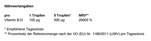 VITAMIN B12 100 µg nagy dózisú vegán cseppek, 50 ml