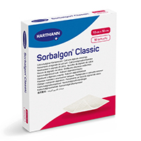 SORBALGON Klasszikus 10x10 cm-es kalcium-alginát kompressz, 10 db