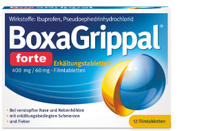 BOXAGRIPPAL forte Cold Tab. 400 mg/60 mg FTA, 12 db