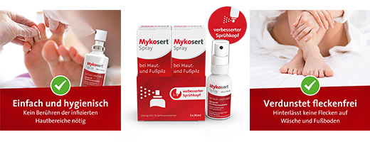 MYKOSERT Spray bőr- és lábgomba ellen, 2X30 ml