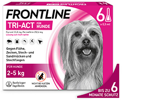 FRONTLINE Tri-Act cseppentős oldat 2-5 kg-os kutyáknak, 6 db