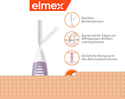 ELMEX Interdentális kefe ISO 6-os méret 1,1 mm lila, 8 db