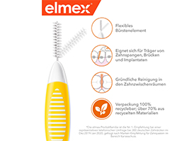 ELMEX Interdentális kefe ISO 4-es méret 0,7 mm sárga, 8 db
