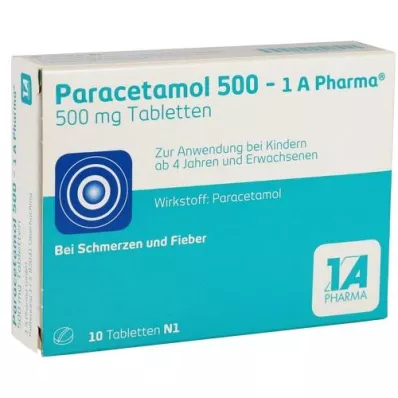 PARACETAMOL 500-1A Pharma tabletta, 10 db