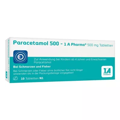 PARACETAMOL 500-1A Pharma tabletta, 10 db
