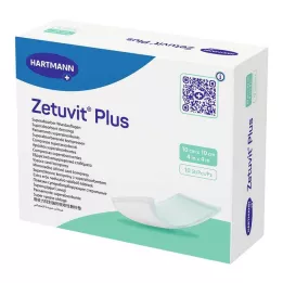 ZETUVIT Plus extra erős nedvszívó borogatás, steril 10x10 cm, 10 db