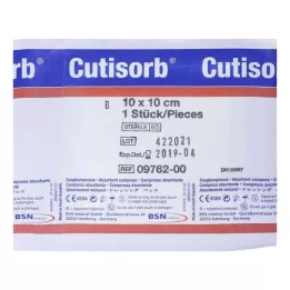 CUTISORB Felszívódó borogatás steril 10x10 cm, 1 db