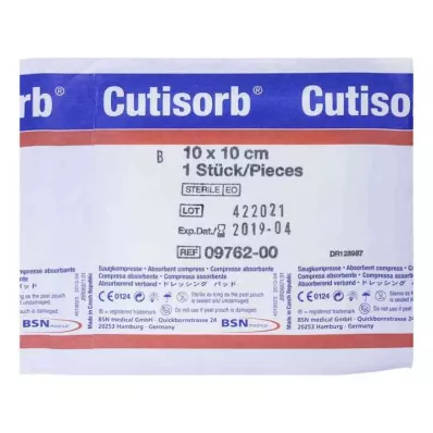 CUTISORB Felszívódó borogatás steril 10x10 cm, 1 db