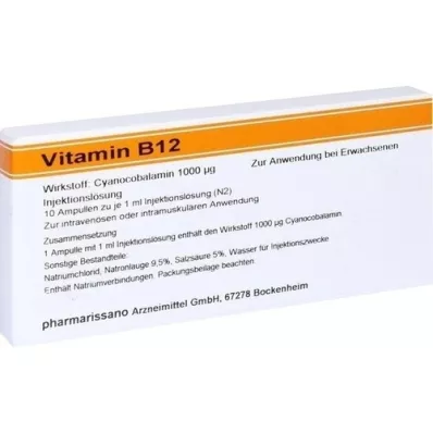 VITAMIN B12 RÖWO 1,000 μg ampullák, 10X1 ml