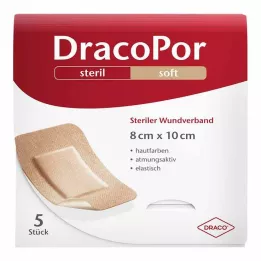 DRACOPOR 8x10 cm-es steril, bőrszínű sebkötszer, 5 db