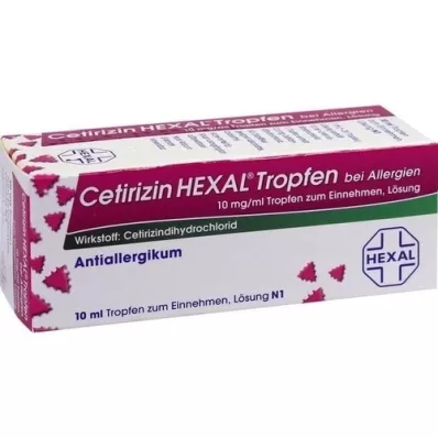 CETIRIZIN HEXAL Allergiás cseppek, 10 ml