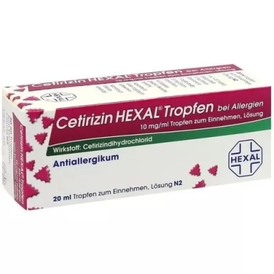 CETIRIZIN HEXAL Allergiás cseppek, 20 ml