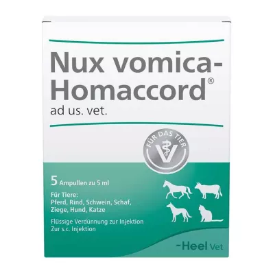 NUX VOMICA HOMACCORD ad us.vet.ampullák, 5 db NUX VOMICA HOMACCORD ad us.vet.ampullák, 5 db