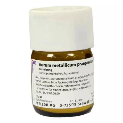 AURUM METALLICUM PRAEPARATUM D 12 Trituráció, 50 g