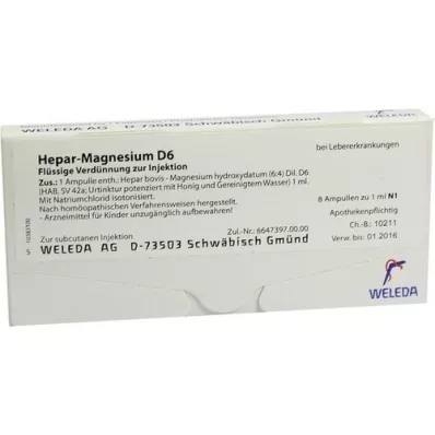 HEPAR MAGNESIUM D 6 ampulla, 8X1 ml