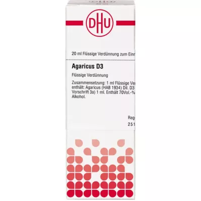 AGARICUS D 3 Hígítás, 20 ml