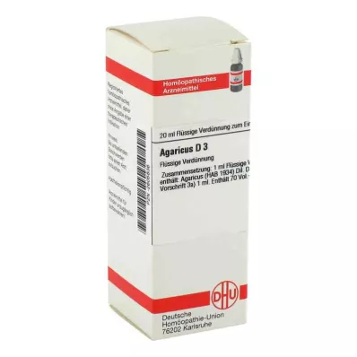 AGARICUS D 3 Hígítás, 20 ml
