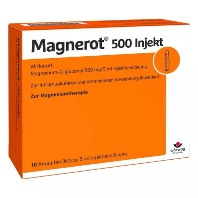 MAGNEROT 500 injekciós ampulla, 10X5 ml MAGNEROT 500 injekciós ampulla, 10X5 ml