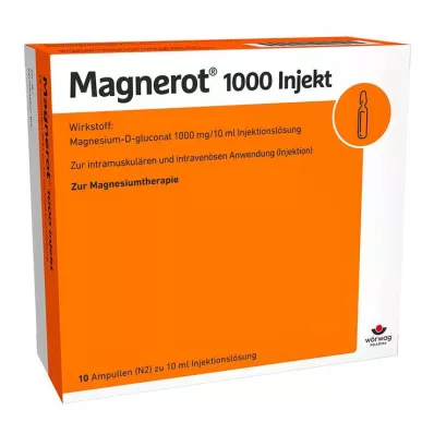 MAGNEROT 1000 injekciós ampulla, 10X10 ml