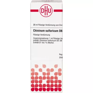 CHININUM SULFURICUM D 6 Hígítás, 20 ml