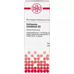 COLLINSONIA CANADENSIS D 3 Hígítás, 20 ml