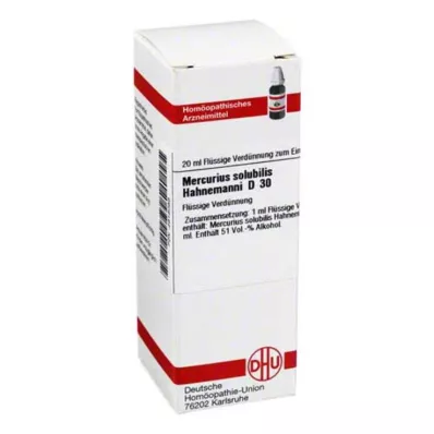 MERCURIUS SOLUBILIS Hahnemanni D 30 hígítás, 20 ml