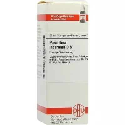 PASSIFLORA INCARNATA D 6 Hígítás, 20 ml