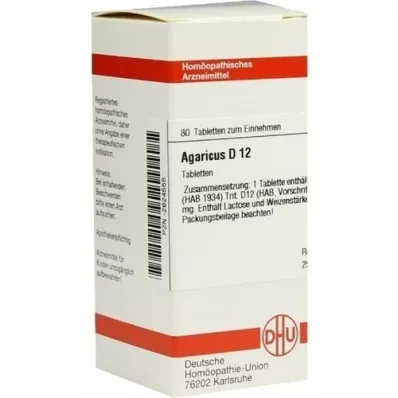 AGARICUS D 12 tabletta, 80 db