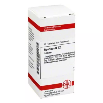 AGARICUS D 12 tabletta, 80 db