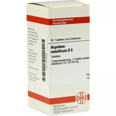 ARGENTUM METALLICUM D 6 tabletta, 80 db